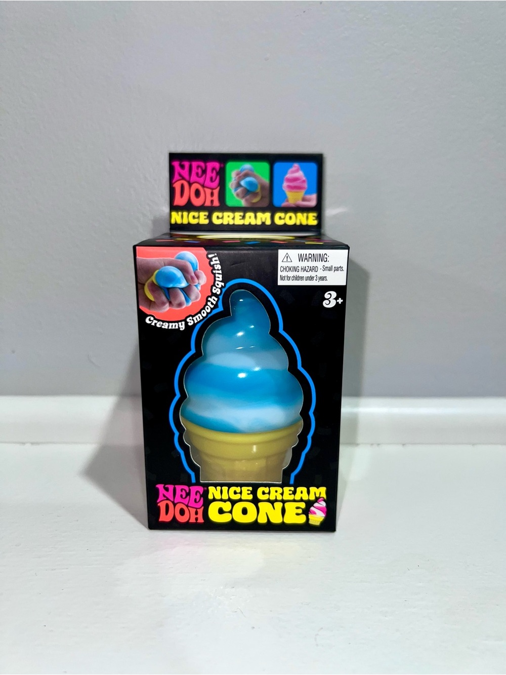 NeeDoh Nice Cream Cone Blue Squishy Toy